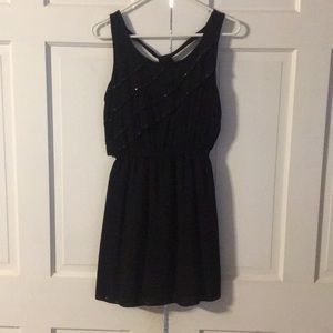 Black embroidered dress